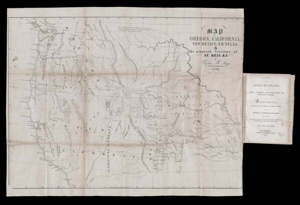 Map of Oregon, California, New Mexico, N.W. Texas, & the proposed Territory of Ne_bras_ka. By Rufus B. Sage. 1846. F. Michelin's Lith. 111, Nassau St N.Y.