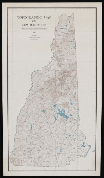 Topographic map of New Hampshire