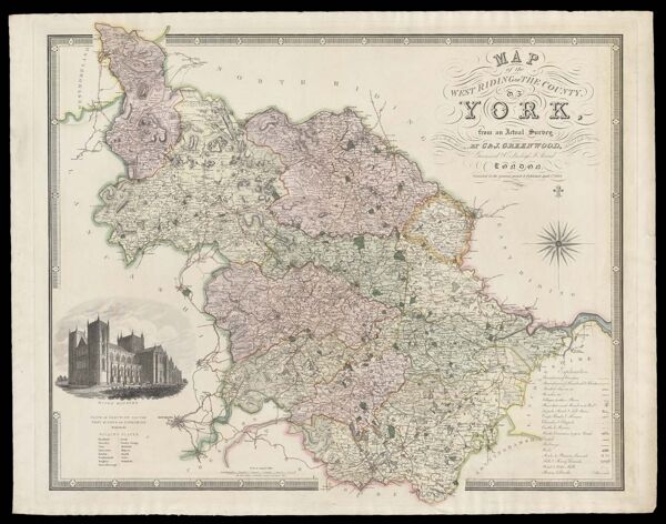 Map of the west riding of the county of York from an actual survey made in the years 1817 & 1818