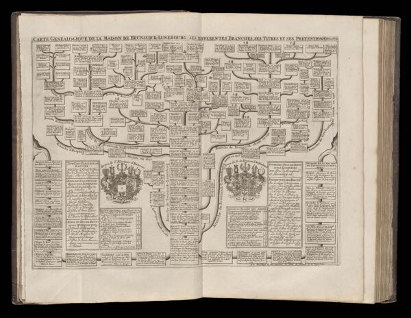 Carte genealogique de la maison de Brunswick-Lunebourg; ses differentes branches, ses titres et ses pretentions Tome 2 No. 12