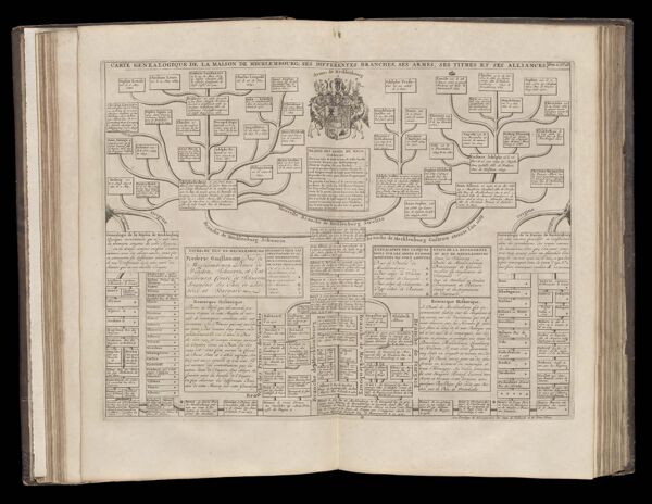 Carte genealogique de la maison de Mecklembourg; ses differentes branches, ses armes, ses titres et ses alliances. Tome 2. No. 18