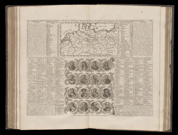 Carte des etats du roy de Prusse, l'etat de sa maison, la chronologie et les estampes des electeurs, et autres souverains, quien sont issus. Tom. 2 No. 36