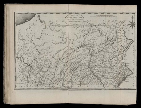 The State of Pennsylvania. rediced with permission from Reading Howells Map, by Samuel Lewis. Smither Sculp.
