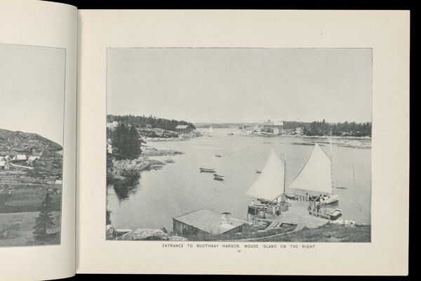 Entrance to Boothbay Harbor, Mouse Island on the right.