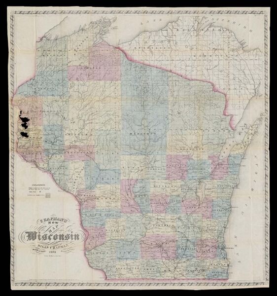 Chapman's new sectional map of Wisconsin