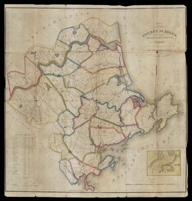 Map of the County of Essex, Massachusetts compiled from surveys made by order (of the legislature) 1831 by Henry Wilder