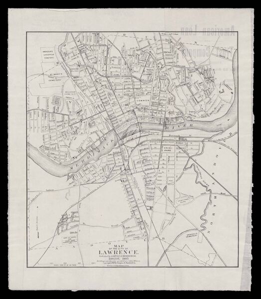 Map of the city of Lawrence published by Sampson & Murdock Co.