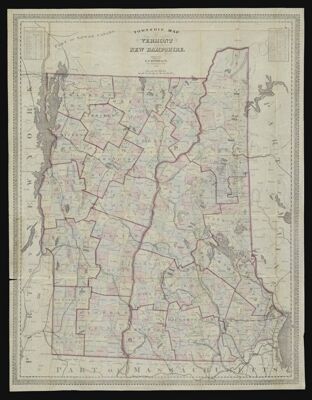 Township map of Vermont and New Hampshire