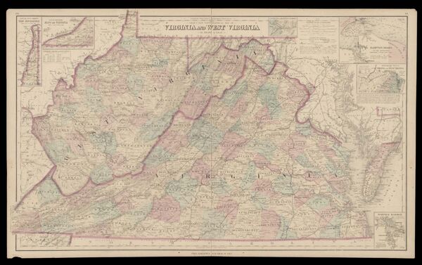 Gray's new topographical map of Virginia and West Virginia