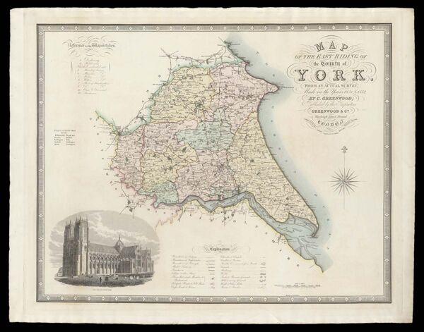 Map of the east riding of the county of York from an actual survey made in the years 1831 & 1832