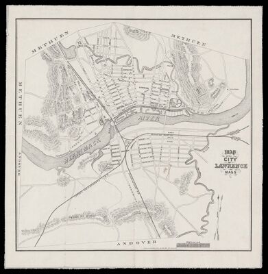 Map of the city of Lawrence Mass.