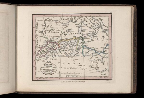 Barbary including Morocco, Algier. Tunis and Tripoly. Country of Dates, Fezzan...