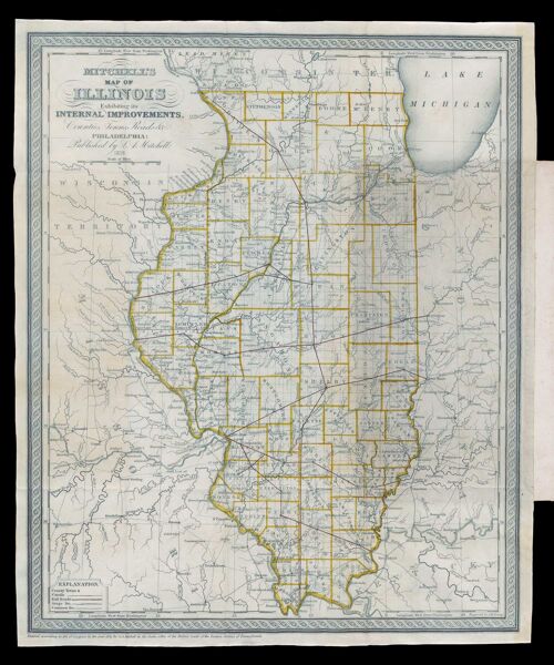 Illinois in 1837 : A Sketch descriptive of the situation, boundaries, face of the country, prominent districts, prairies, rivers, minerals, animals, agricultural productions, public lands, plans of internal improvement, manufacturers, &c., of the state of Illinois ; also, suggestions to emigrants, sketches of the counties, cities, and principal towns in the state ; together with a letter on the cultiviation of the prairies, by the Hon. H.L. Ellsworth ; to which are annexed the letters from a rambler in the West