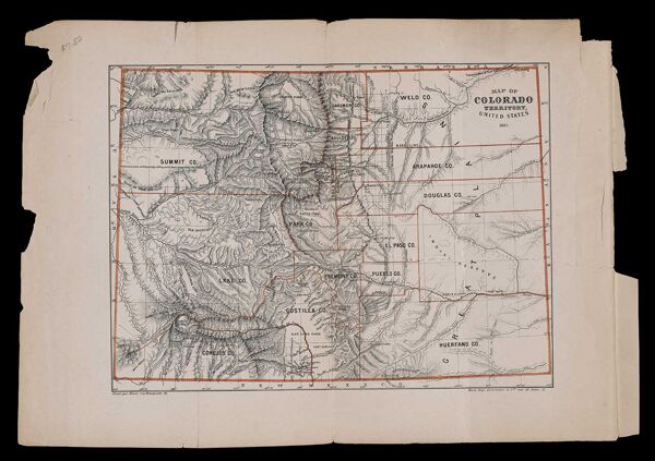 Map of Colorado Territory, United States