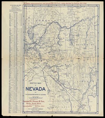 Sketch map of Nevada : and the southeastern portion of California