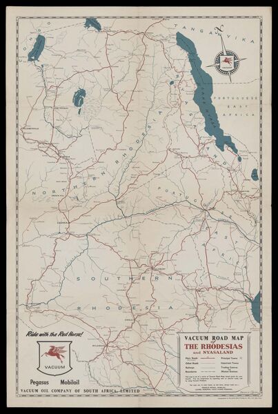 Vacuum road map of the Rhodesias and Nyasaland
