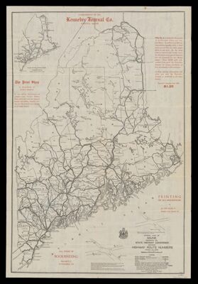 Official map of Maine, prepared by State Highway Commission showing highway route numbers : March 24, 1925