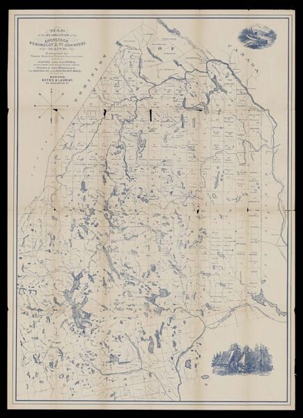 Map of the Headwaters of the Aroostook, Penobscot and St. John Rivers of Maine