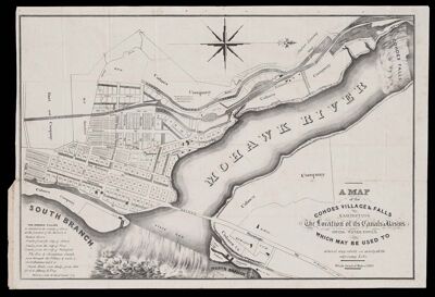 A Map of the Cohoes Village & Falls exhibiting the location of the its canals & basins giving water power which may used to almost any extent on nearly all the adjoining lots
