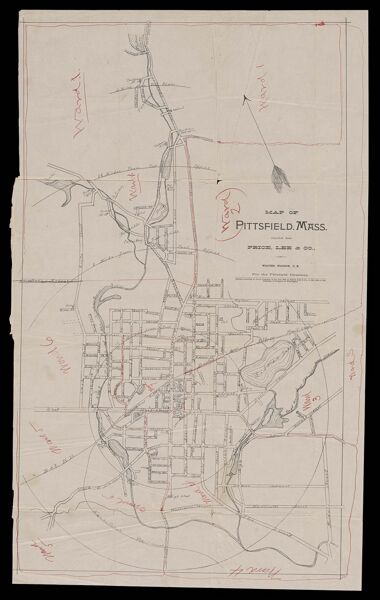 Map of Pittsfield, Mass. Drawn for Price, Lee & Co., by Walter Watson, C. E. For the Pittsfield Directory