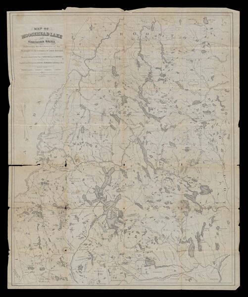 Map of Moosehead Lake and Northern Maine, Embracing the Headwaters of the Penobscot, Kennebec and St. John Rivers. Specially Adapted to the Uses of Sportsmen and Lumbermen