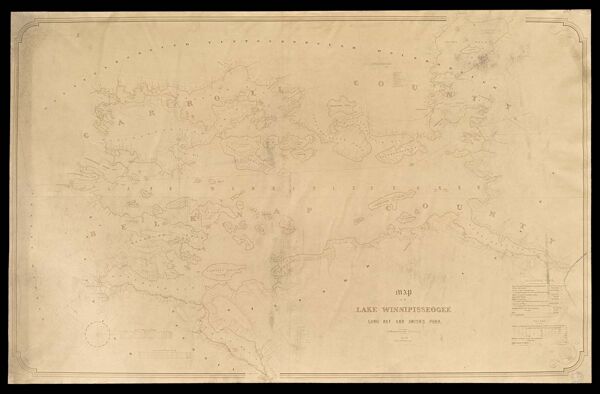 Map of Lake Winnipisseogee, Long Bay and Smith's Pond