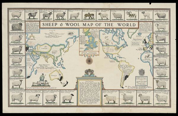 Sheep & Wool Map of the world