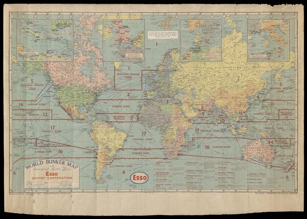 World Bunker Map with International Loadline Zones