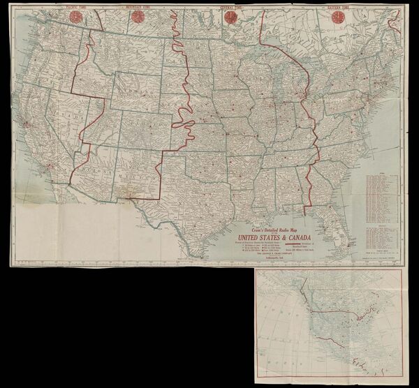 Cram's detailed Radio Map of the United States and Canada