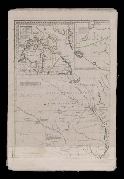 Nouvelle Carte de la Baye D'Hudson et de Labrador... (folded)