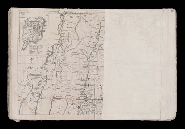 A Map of the most inhabited part of New England containing the Provinces of Massachusetts Bay and New Hampshire with the Colonies of Conecticut [sic] and Rhode Island Divided into Counties and Townships. The wole [sic] composed from the Actual Surveys and its Situation adjusted by Astronomical Observations [Part 1] (folded)