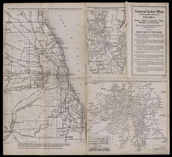 General index map showing main automobile routes in volume 4, the Automobile blue book