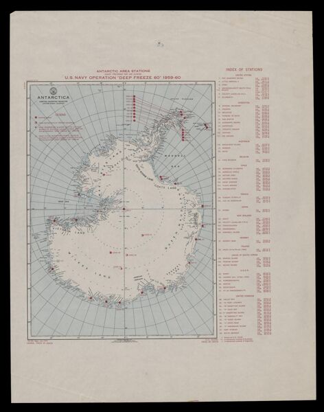 Antarctic area stations : chart prepared for use during U.S. Navy operation 