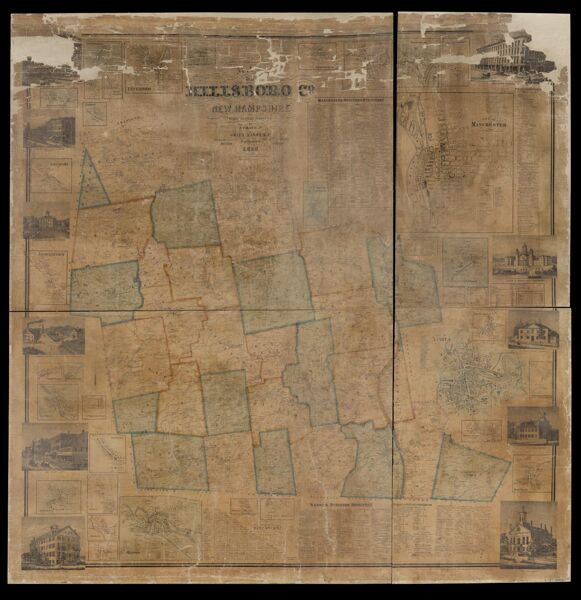 Map of Hillboro Co., New Hampshire from actual surveys by J.Chace Jr.