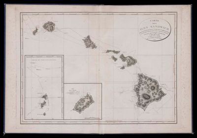 Carte des Îles Sandwich... / Partie des Îles Gallapagos / Île des Cocos