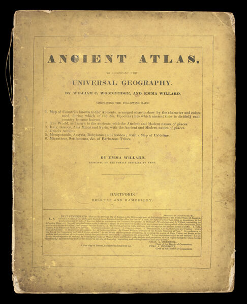 Ancient Atlas, to accompany the Universal Geography.