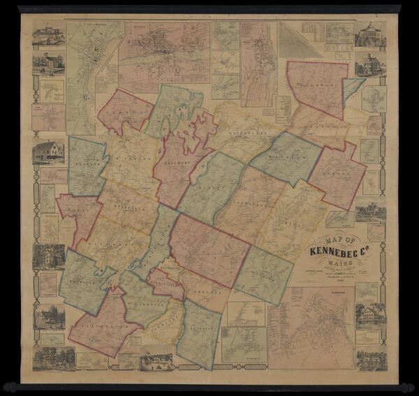 Map of Kennebec Co. Maine from actual surveys by Baker & Co.