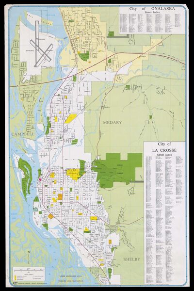 Greater La Crosse area map and street directory