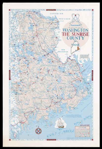 The Phillips Map of Washington The Sunrise County of Maine