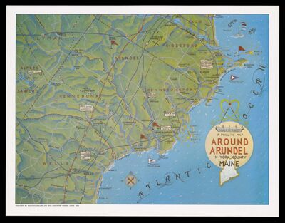 A Phillips Map Around Arundel in York County Maine