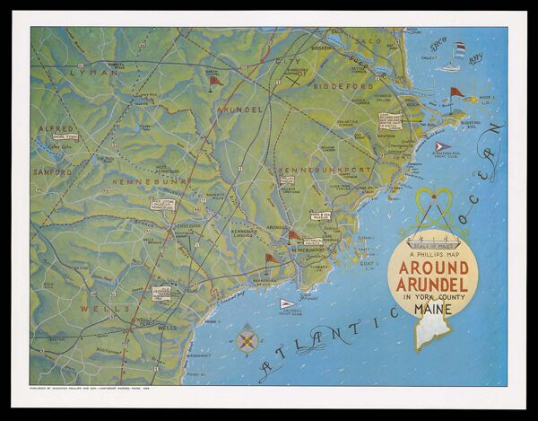 A Phillips Map Around Arundel in York County Maine