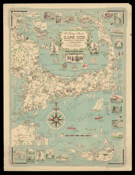 A picture chart of Cape Cod, Martha's Vineyard and Nantucket