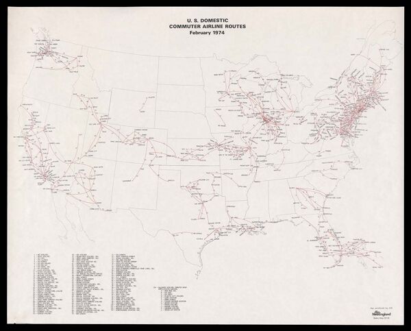 U.S. Domestic Commuter Airline Routes February 1974