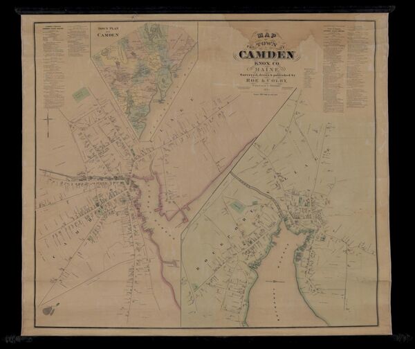 Map of the Town of Camden, Knox County Maine