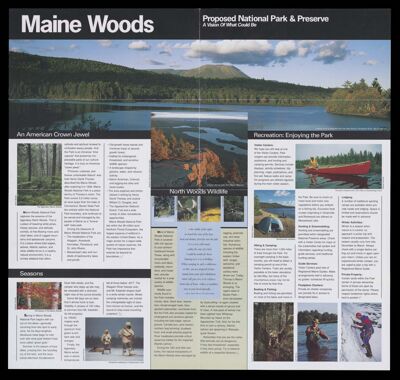Maine Woods: Proposed National Park and Preserve