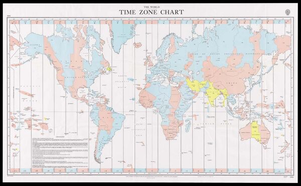 The world, time zone chart