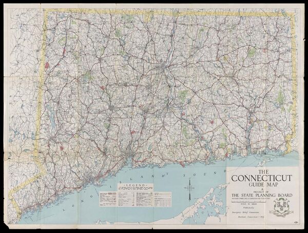 The Connecticut guide map : a project of the State Planning Board ; initiated under CWA & completed with FERA funds