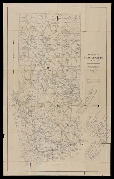 Piscataquis County, state of Maine compiled from Prentiss & Carlisle Co. Inc. surveys, U.S.G.S. & information on file. Paul E. Atwood, topographer