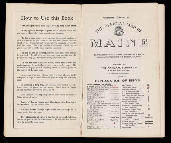 The Official Map of Maine [title page]