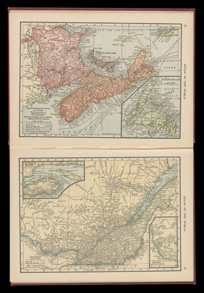 The maritime provinces of Canada with inset map of Newfoundland / Quebec